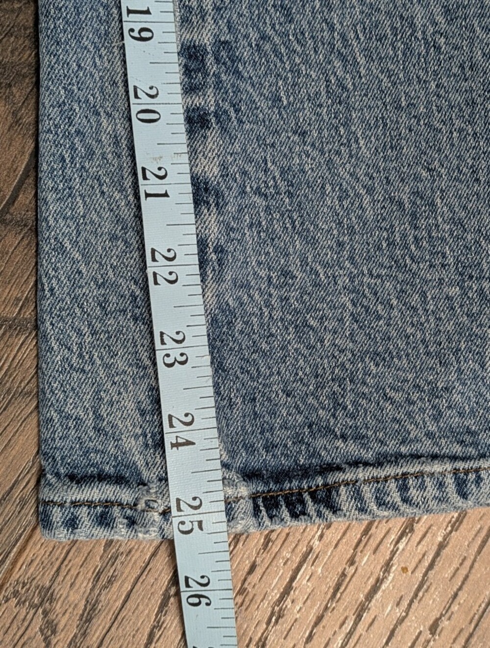 Reformation Alyssa High Rise Wide Leg Patch Pocket Jeans Light Sz 24 Repaired - Picture 7 of 9